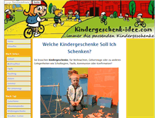 Tablet Screenshot of kindergeschenk-idee.com